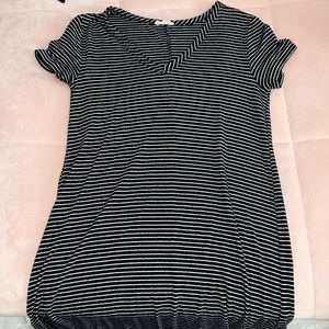 Olivia Rae black & white striped dress